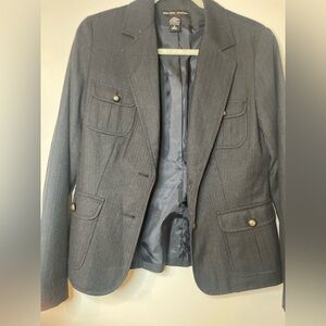 New York & Company Charcoal Pinstripe Blazer